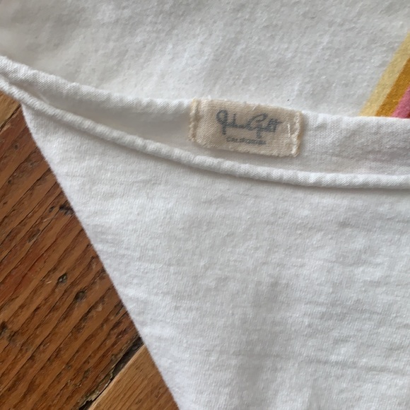 Brandy Melville/ J. Galt rainbow stripe tee - Picture 3 of 4